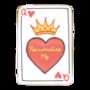 Biscuiteers Hand Iced Personalised Queen Of Hearts Biscuit Card, thumbnail 4 of 5