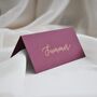 Personalised Calligraphy Burgundy Place Name Cards X 10, thumbnail 1 of 6