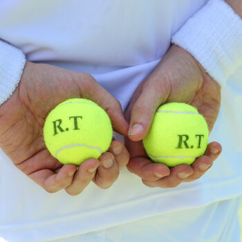 Personalised Tennis Tin Crossed Rackets And Sweat Bands, 4 of 6