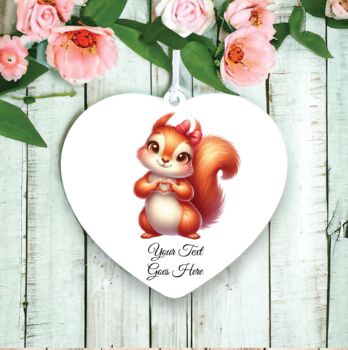 Personalised Cute Squirrel Love Heart Hand, 2 of 2