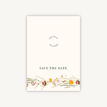 Wildflowers Wooden Magnet Save The Date, 2 of 6