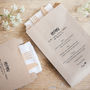 10 Personalised Menu Kraft Paper Bags, thumbnail 1 of 6