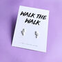 Walk The Walk Sterling Silver Flamingo Earrings, thumbnail 1 of 3