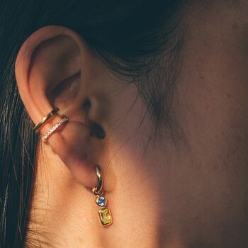 Still Ocean Charm Hoop Earrings, 4 of 5