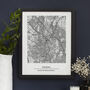 Favourite UK Location Map Print Custom Made, thumbnail 11 of 12