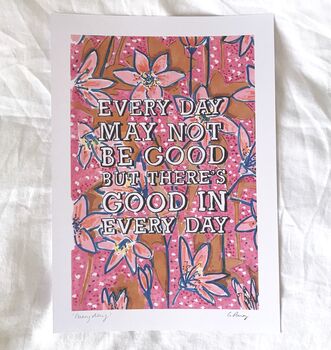 'Everyday' Typography Illustration Print, 3 of 3
