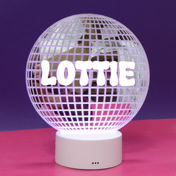 Personalised Disco Ball LED Light, 8 of 12