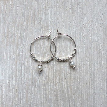 Petite Fair Trade And Freshwater Pearl Hoops, 5 of 7