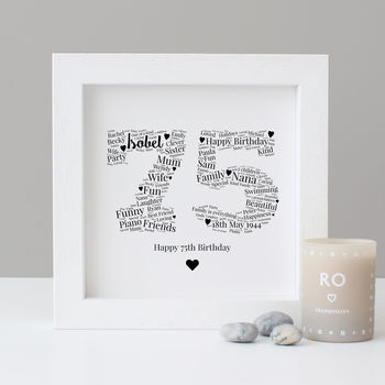 Personalised 75th Birthday Gift Print, 2 of 6