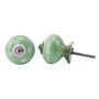 Set Of Two Green Polka Dot Ceramic Drawer Pull, thumbnail 2 of 2