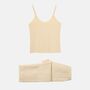 Women's 'Soft Sand' Bamboo Lace Camisole Pyjama Set, thumbnail 4 of 6