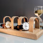 Luxury Oak Quad Watch Stand Display Personalised, thumbnail 3 of 4