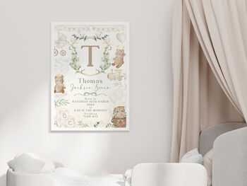 Personalised New Baby Gift Print Bears, 5 of 7