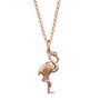 Rose Gold Flamingo Charm Necklace, thumbnail 3 of 4