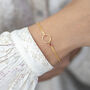 Minimalist Gold Plated Circle Birthstone Bracelet, thumbnail 9 of 12