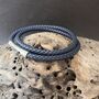 Classic Leather Double Wrap Bracelet For Him, thumbnail 2 of 2