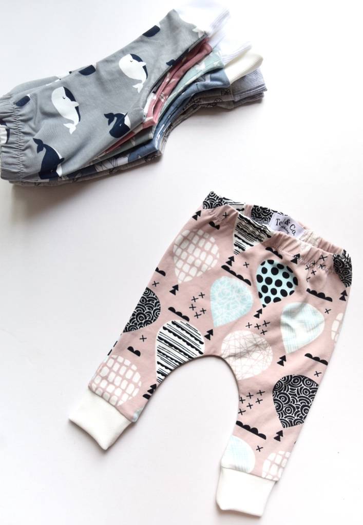 dusky pink balloon leggings by ted & co. clothing | notonthehighstreet.com