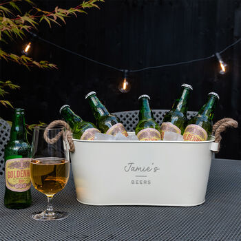 Personalised Beer Ice Bucket For Him, 2 of 3