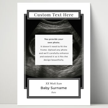 Our Little Miracle Baby Scan Photo Print Personalised New Baby Gift, 2 of 5