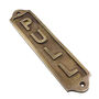 Custom Pull Brass Plaque With Vintage Finish, thumbnail 2 of 12