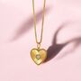 Gold Plated Heart Necklace With Mother Of Pearl, thumbnail 5 of 6