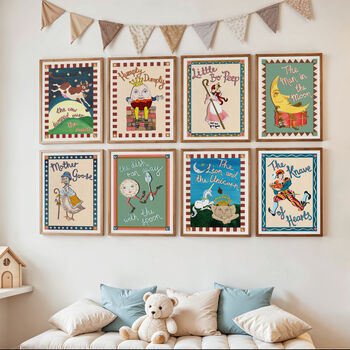 The Lion And The Unicorn Vintage Nursery Print, 5 of 10