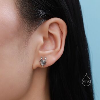 Tiny Scorpion Stud Earrings, 5 of 10