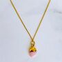 October Birthstone Necklace, Opal, Gold Plated, thumbnail 5 of 8