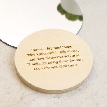 Compact Mirror With Secret Personalised Message, 5 of 7