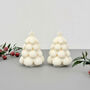 White Christmas Tree Candle And Christmas Decoration, thumbnail 3 of 12