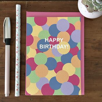 Happy Birthday Popsy Dots Series Two Card, 3 of 4