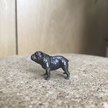 Miniature Bronze English Bull Dog Sculpture, 5 of 8