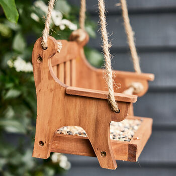 Personalised Garden Swing Hanging Bird Feeder, 7 of 9