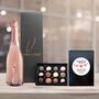 Vino Coco Personalised Valentine's Day Pink Bottega Prosecco And Truffles Gift Set, thumbnail 1 of 9