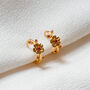 Flower Huggie Hoop Earrings, thumbnail 1 of 4