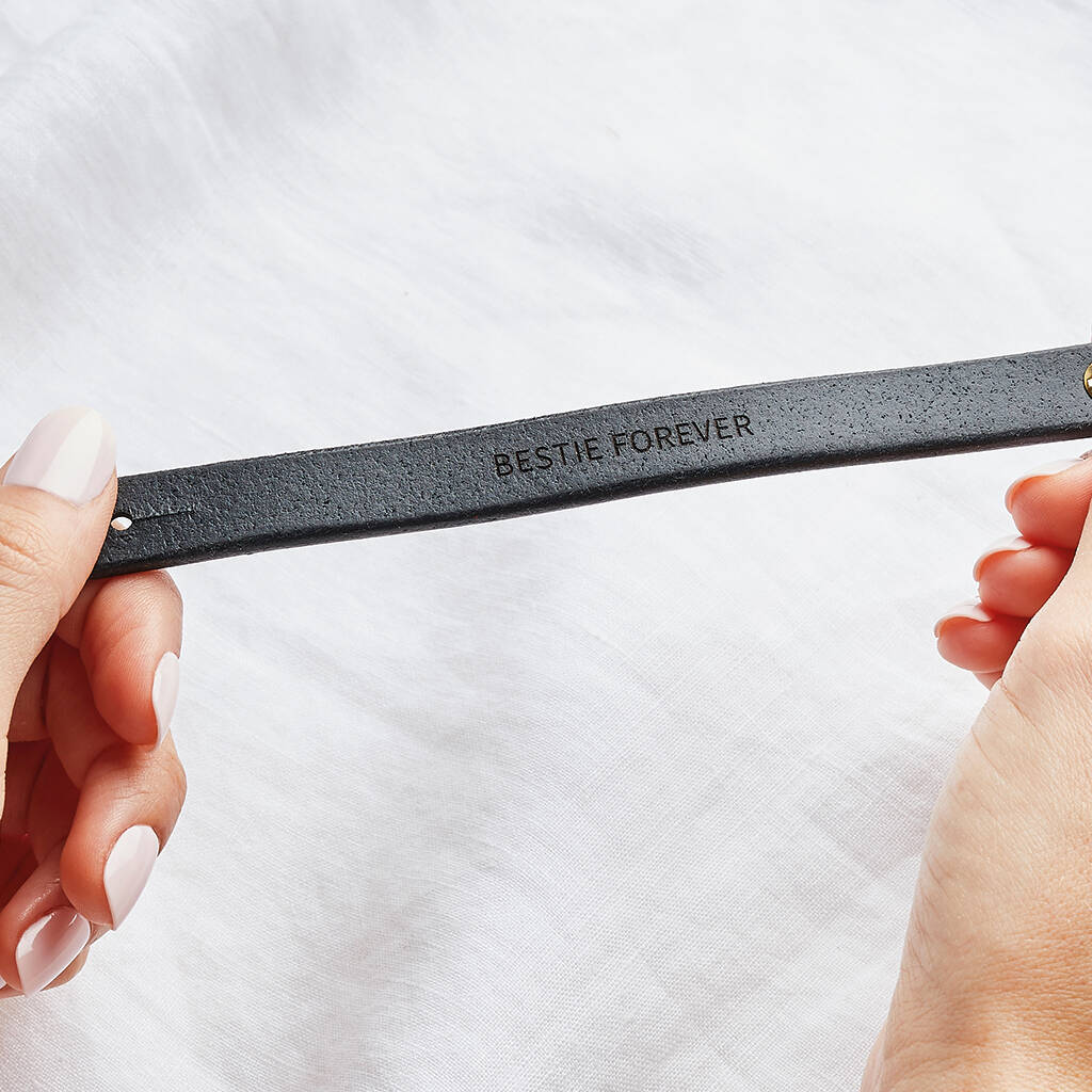 Personalised Leather Bracelet For Children By Create Gift Love