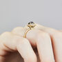 18ct Gold Salt And Pepper Diamond Halo Engagement Ring, thumbnail 5 of 6