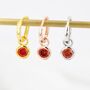 Detachable Birthstone Hoop Earrings In Sterling Silver, thumbnail 2 of 11