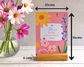 2026 Desk Calendar With Flower Illustrations, 5 of 5