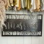Personalised 'Married' Metal Wedding Ceremony Sign, thumbnail 2 of 7