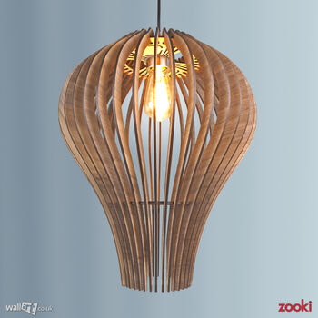 Zooki 14 'Mani' Wooden Pendant Light, 3 of 9