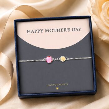 Personalised Create Your Own Mother And Daughter Birthstones Bracelet, 6 of 12