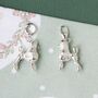 Poodle Charm Sterling Silver, thumbnail 2 of 8