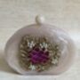 Ivory Hand Poured Pink Luxury Oval Resin Clutch, thumbnail 2 of 10