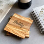 Personalised Olive Wood Coaster 24 Design Choices, thumbnail 8 of 11