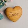 'Love' Engraved Wooden Heart, thumbnail 1 of 2