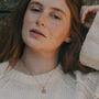 Gold Tone Rose Quartz Crystal Star Necklace, thumbnail 2 of 5