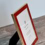 Isaac Jacobs Red And Gold Tone Border Photo Frame, thumbnail 3 of 4