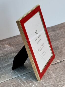 Isaac Jacobs Red And Gold Tone Border Photo Frame, 3 of 4