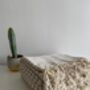 Cream Striped Cotton Sofa Throw, thumbnail 3 of 6